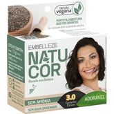 Tinta de Cabelo Natucor Naturalmente Adorável Castanho Escuro 3.0