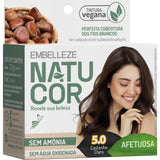 Tinta de Cabelo Natucor Naturalmente Afetuosa Castanha Castanho Claro 5.0
