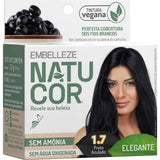 Tinta de Cabelo Natucor Naturalmente Elegante Preto Azulado 1.7 Kit Econômico