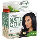 Tinta de Cabelo Natucor Naturalmente Confiante Chá Preto Preto Natural 1.0