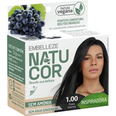 Tinta de Cabelo Natucor Naturalmente Inspiradora Uva Preta Preto Intenso 1.00