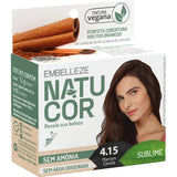 Tinta de Cabelo Natucor Naturalmente Sublime Marrom Canela 4.15