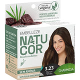 Tinta de Cabelo Natucor Naturalmente Charmosa Marrom Tâmara 3.23 Kit Economico
