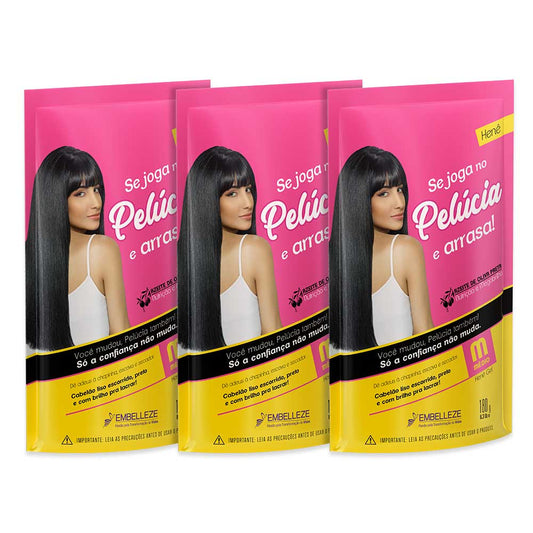 Kit 3 Henê Pelúcia Médio Pouch