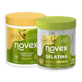 Kit Novex Óleo de Abacate Gelatina 1KG + Creme Para Pentear 1KG