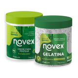 Kit Novex Broto de Bambu Gelatina 1KG + Creme Para Pentear 1KG