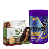 Kit Natucor Óleos Da Amazônia Castanho Médio 4.0 + Novex Reposição De Massa 400G