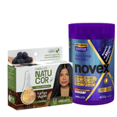 Kit Natucor Óleos Da Amazônia Preto Suave 2.0 + Novex Reposição De Massa 400G
