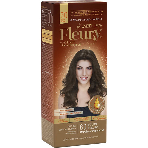 Tinta de Cabelo Fleury Louro Escuro 6.0