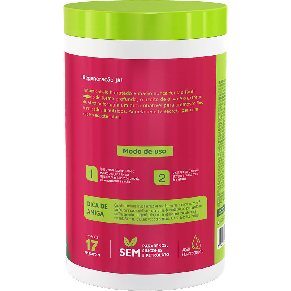 Creme de Tratamento Novex Azeite de Oliva e Alecrim