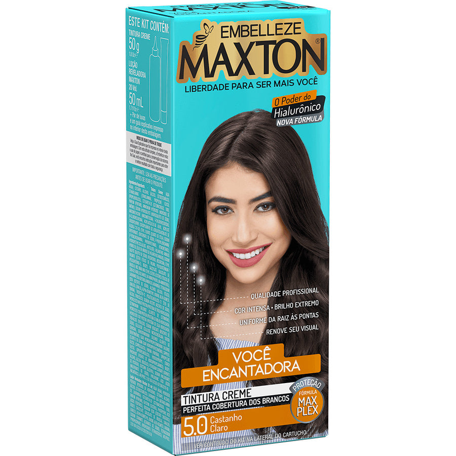 Tinta de Cabelo Maxton Você Mais Encantadora Castanho Claro 5.0