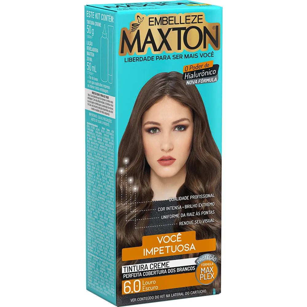 Tinta de Cabelo Maxton Você Mais Impetuosa Louro Escuro 6.0
