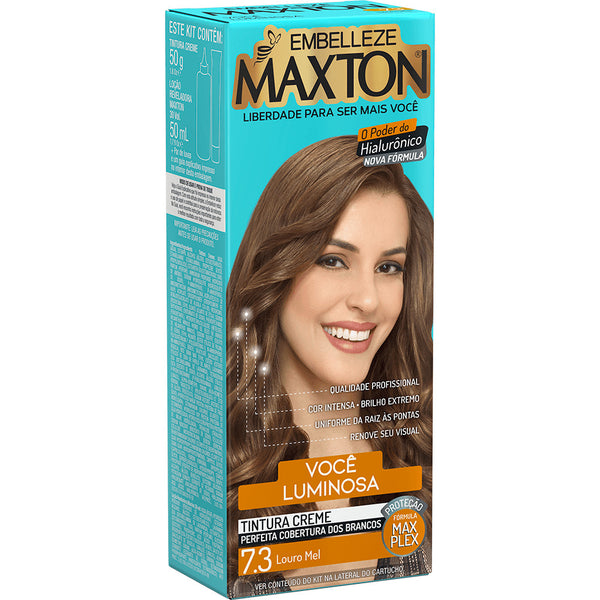 Tinta de Cabelo Maxton Você Mais Luminosa Louro Mel 7.3