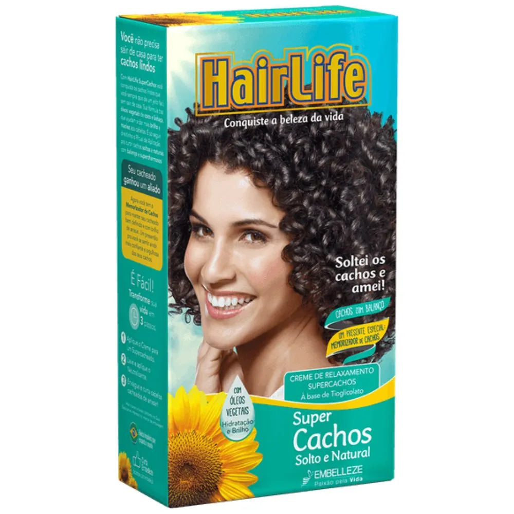 Creme Relaxante HairLife Super Cachos Solto e Natural