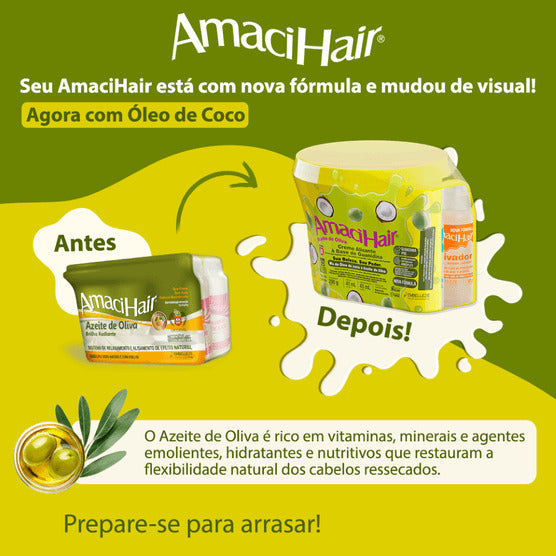 Creme Relaxante AmaciHair Azeite de Oliva
