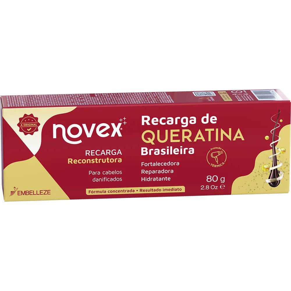 Tratamento Reconstrutor Novex Recarga de Queratina Brasileira