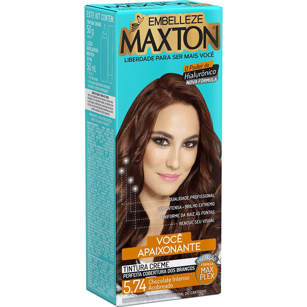 Tinta de Cabelo Maxton Você Mais Apaixonante Chocolate Intenso Acobreado 5.74