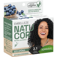 Tinta de Cabelo Natucor Naturalmente Admirável Mirtilo Preto Especial 2.1
