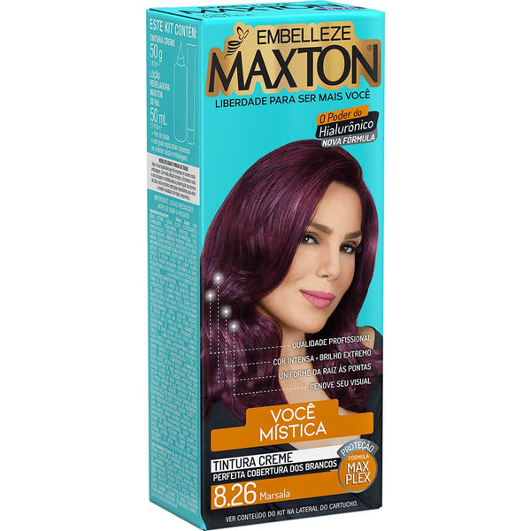 Tinta de Cabelo Maxton Você Mística Marsala 8.26