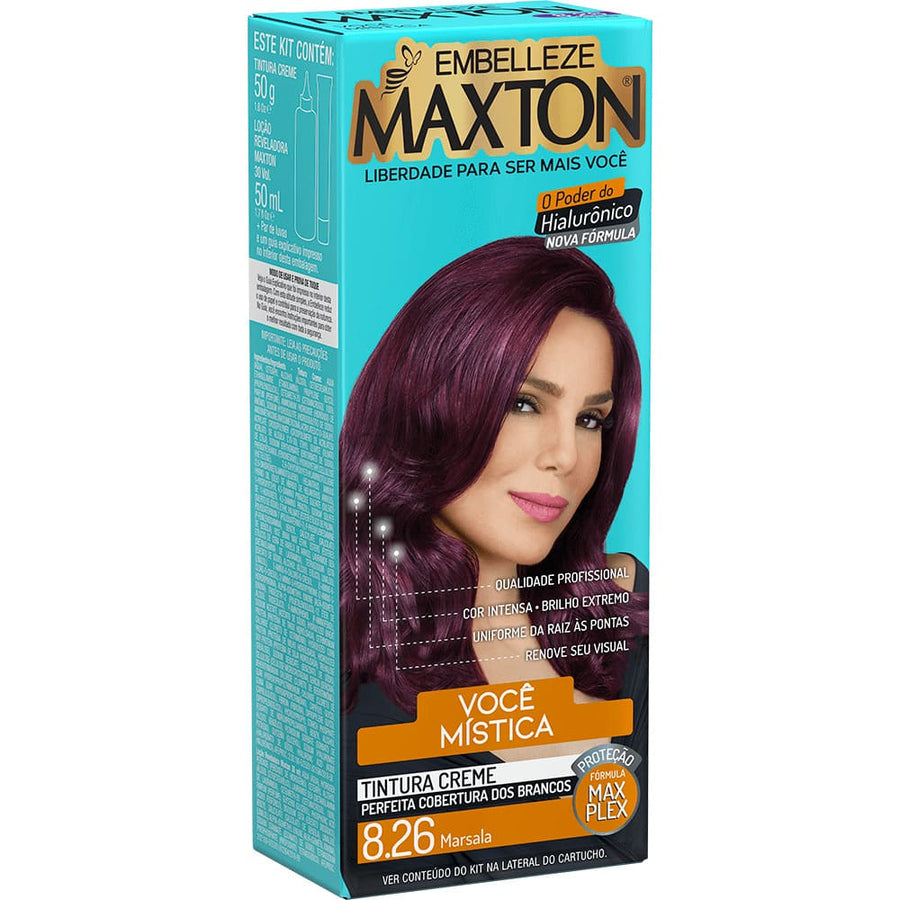 Tinta de Cabelo Maxton Você Mística Marsala 8.26