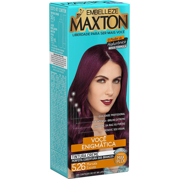 Tinta de Cabelo Maxton Você Mais Enigmática Marsala Escuro 5.26