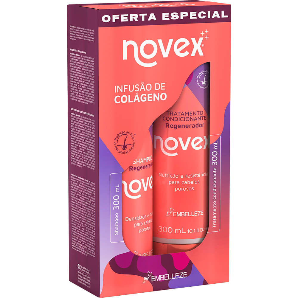 Shampoo e condicionador Novex Infusão Colágeno