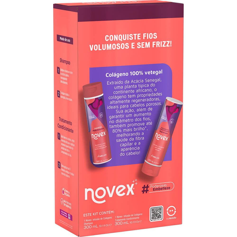 Shampoo e condicionador Novex Infusão Colágeno