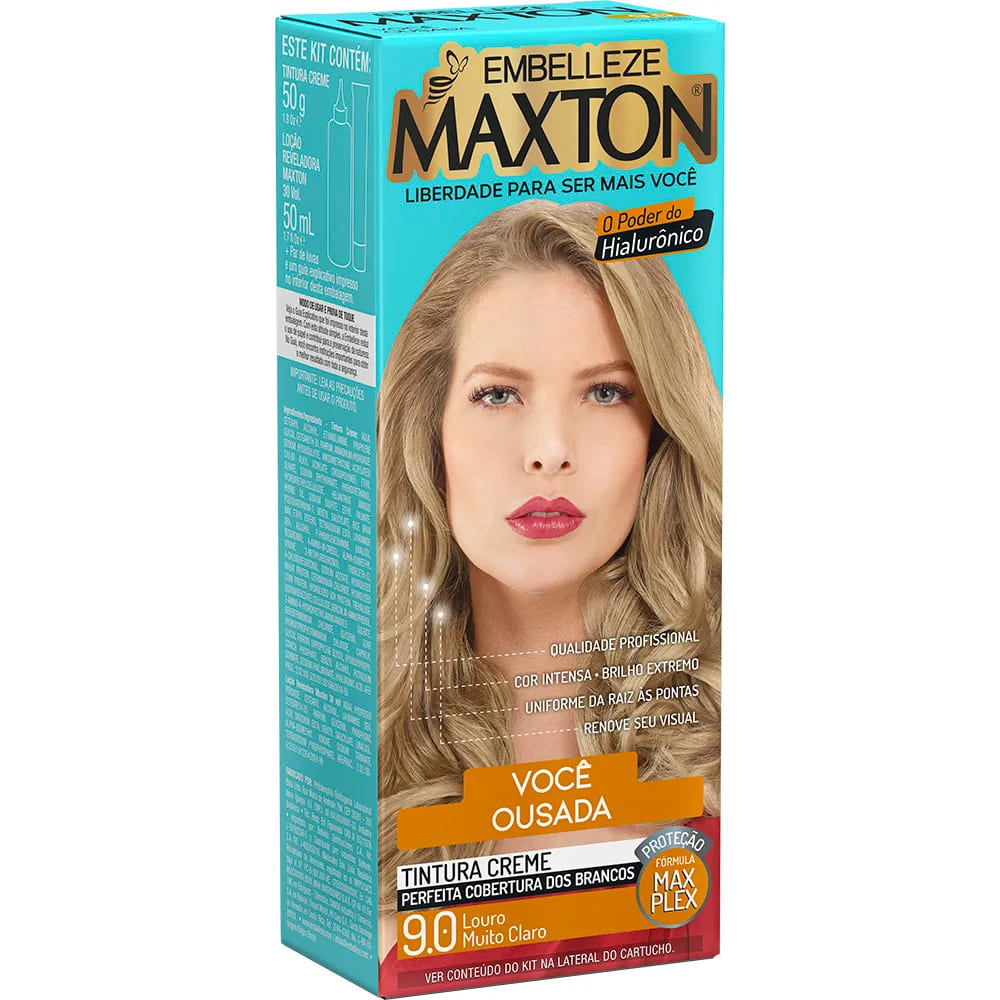 Kit 3 Maxton Super Ousada Louro Muito Claro 9.0