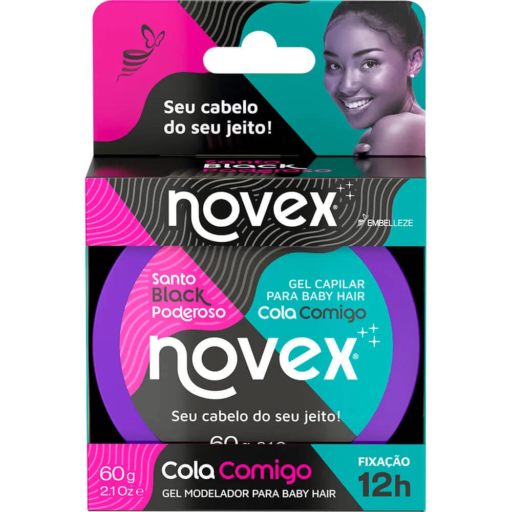 Gel Cola Comigo Novex Meus Cachos Santo Black Poderoso
