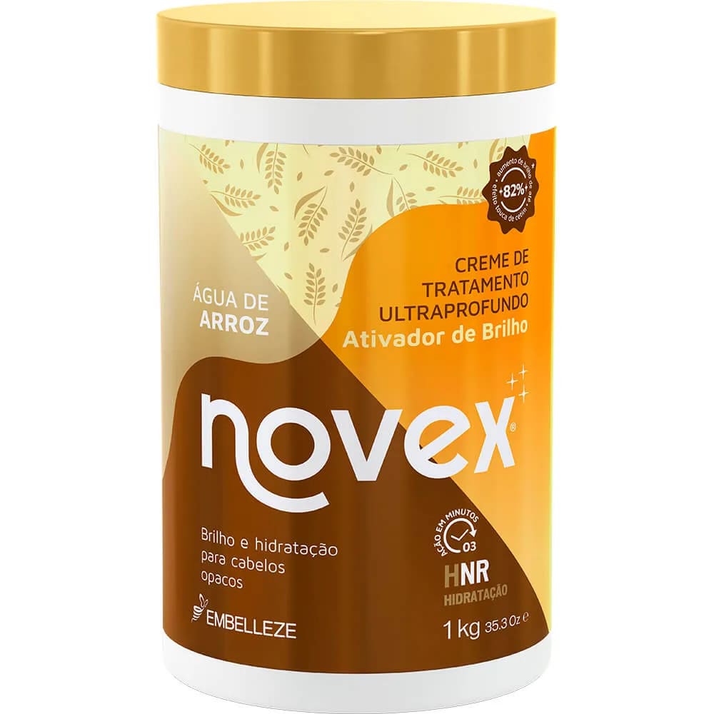 Creme de Tratamento Ultraprofundo Novex Brilho Mágico Água de Arroz