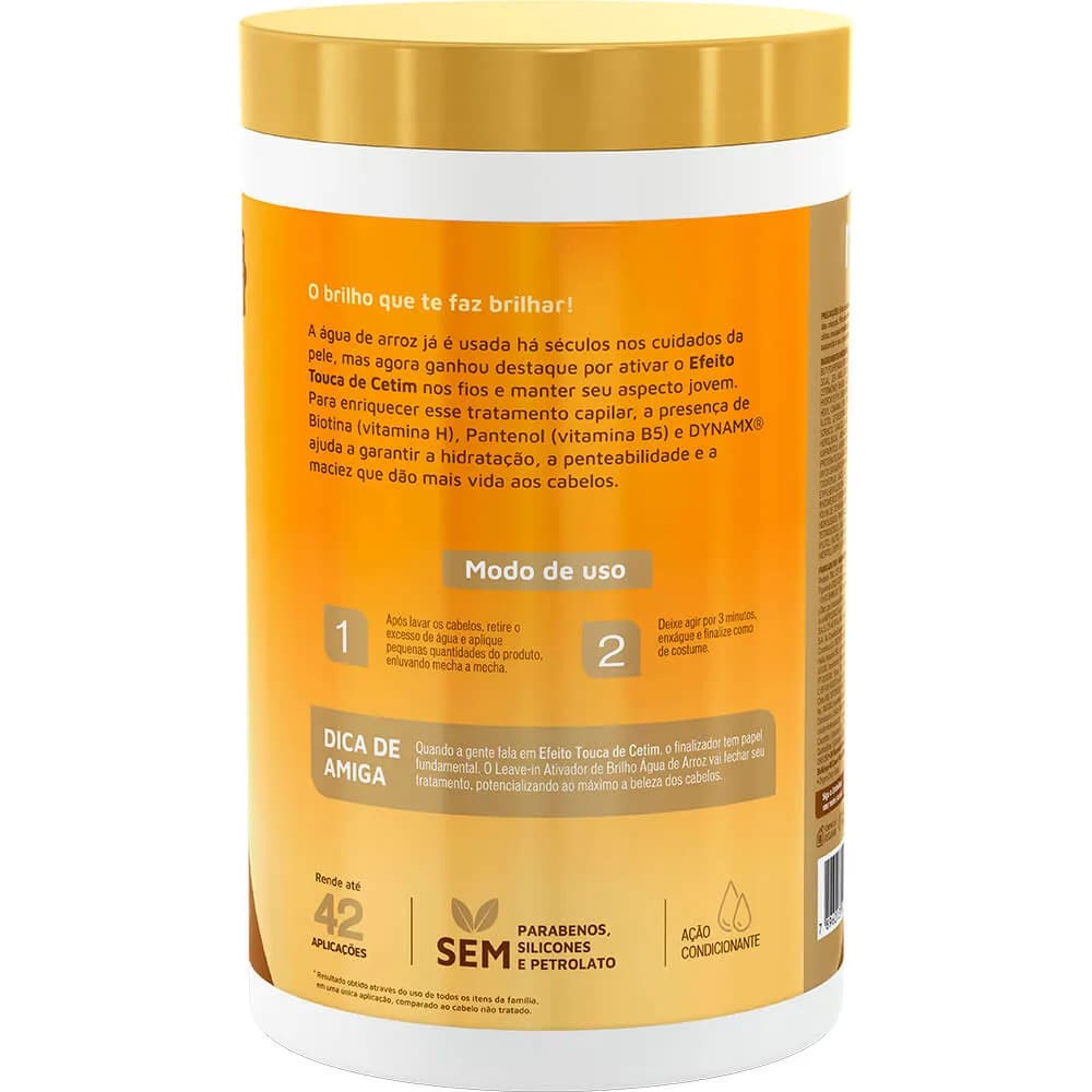 Creme de Tratamento Ultraprofundo Novex Brilho Mágico Água de Arroz