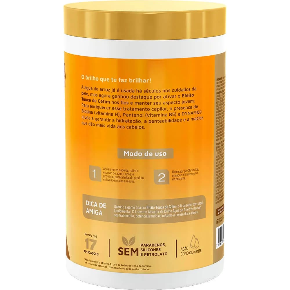 Creme de Tratamento Ultraprofundo Novex Brilho Mágico Água de Arroz