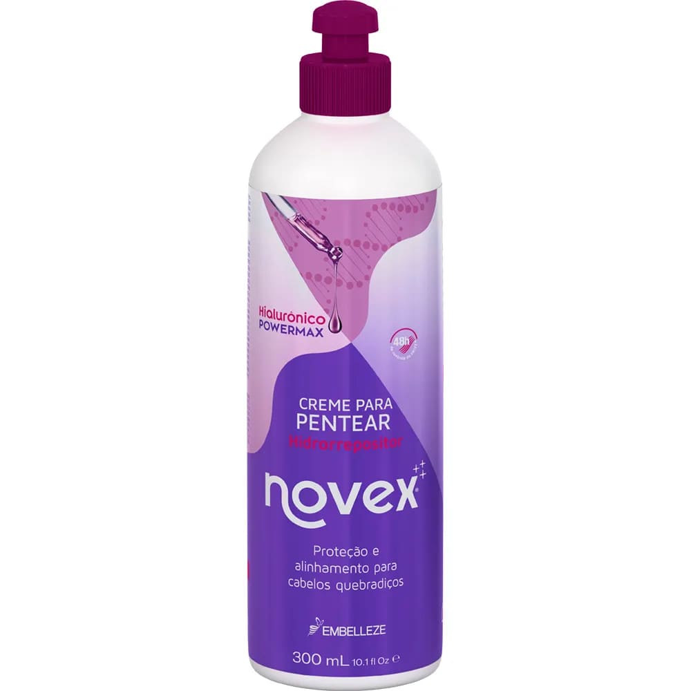 Creme para pentear Novex Hialurônico PowerMax Harmonização Capilar