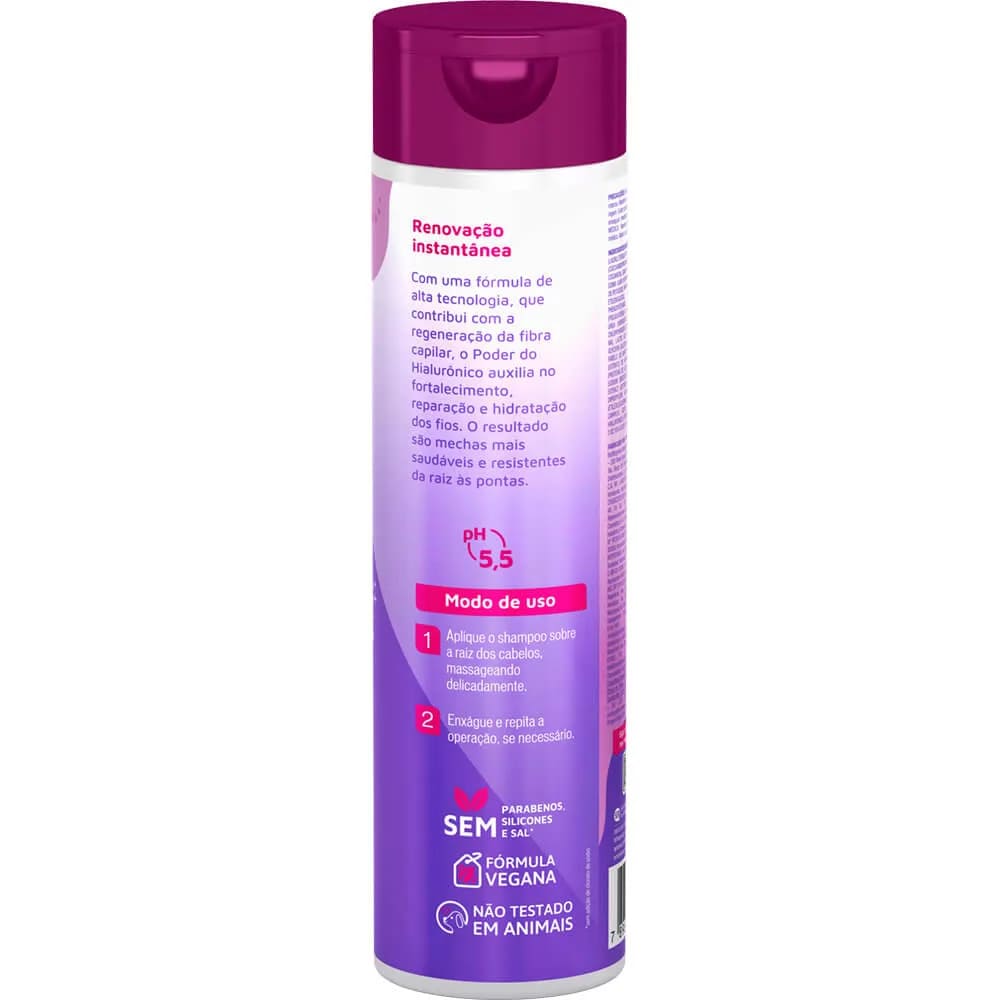 Shampoo Novex Hialurônico PowerMax Harmonização Capilar