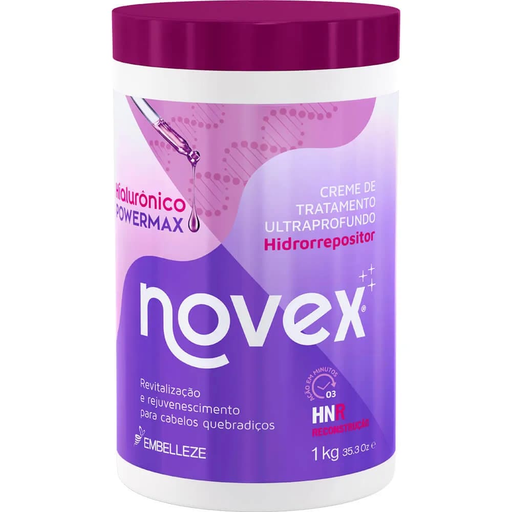 Creme de Tratamento Novex Hialurônico PowerMax Harmonização Capilar