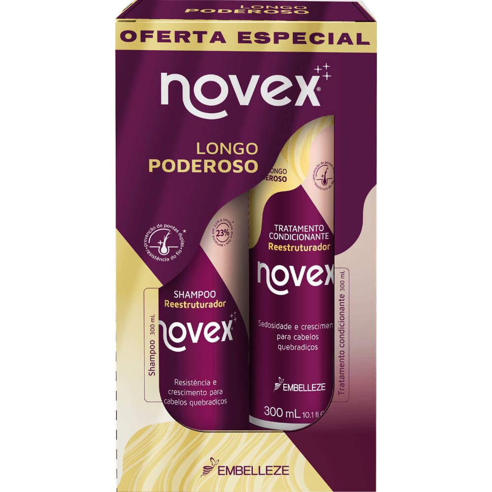Shampoo e condicionador Novex Longo Poderoso