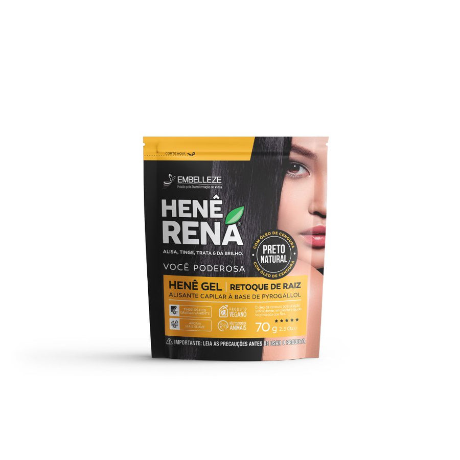Henê Rená Retoque da Raiz Preto Natural