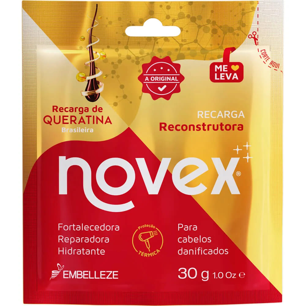 Recarga Novex Queratina Brasileira Sachê