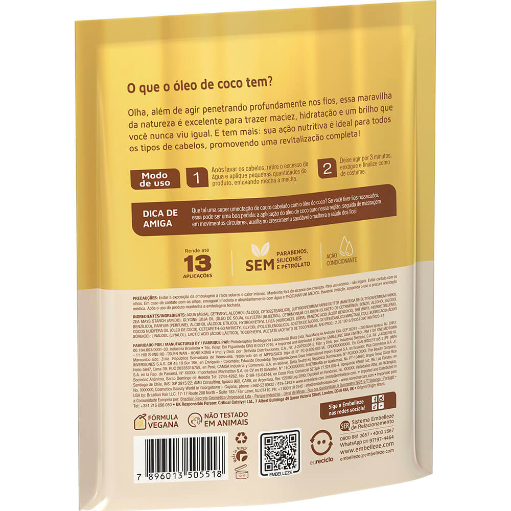 Refil de Creme de Tratamento Novex Óleo de Coco