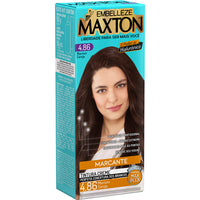 Tinta de Cabelo Maxton Marrom Cereja 4.86 Marcante