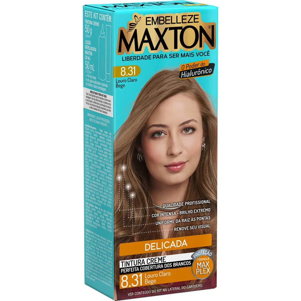 Kit 3 Maxton Louro Claro Bege 8.31 Delicada