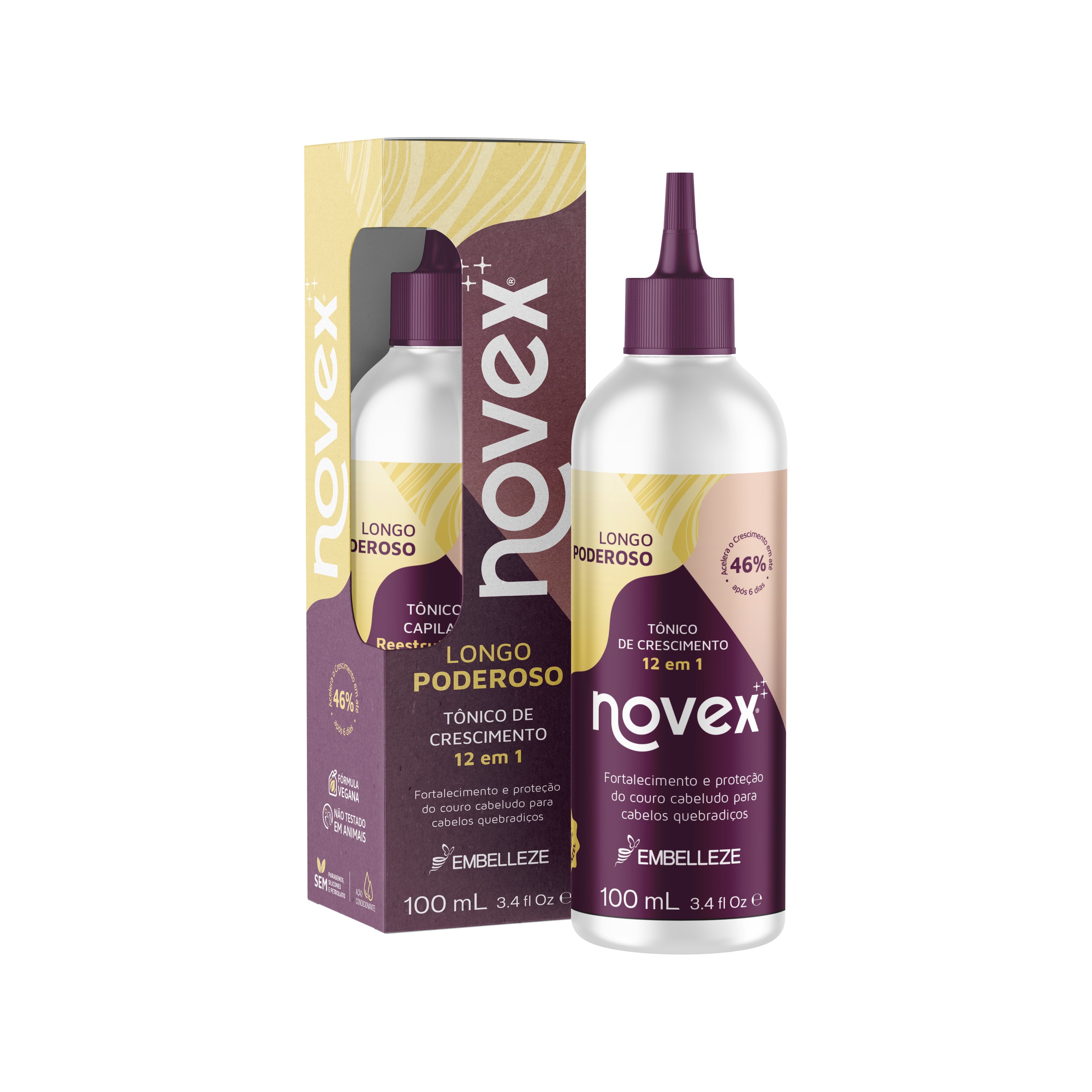 Tônico Capilar de Crescimento Novex Longo Poderoso 12 em 1