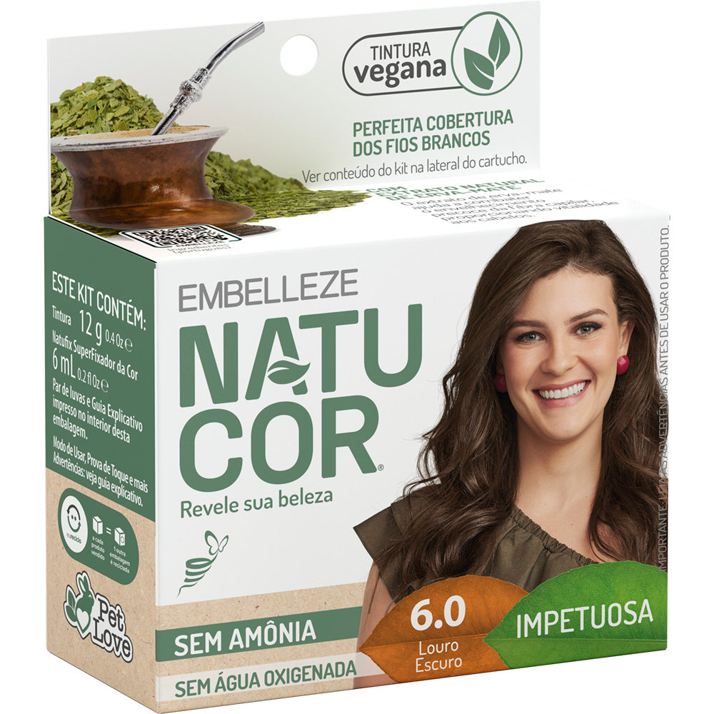 Tinta de Cabelo Natucor Impetuosa Louro Escuro 6.0