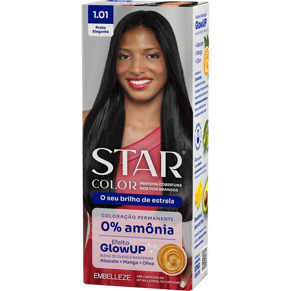 Tinta De Cabelo Star Color Preto Elegante 1.01