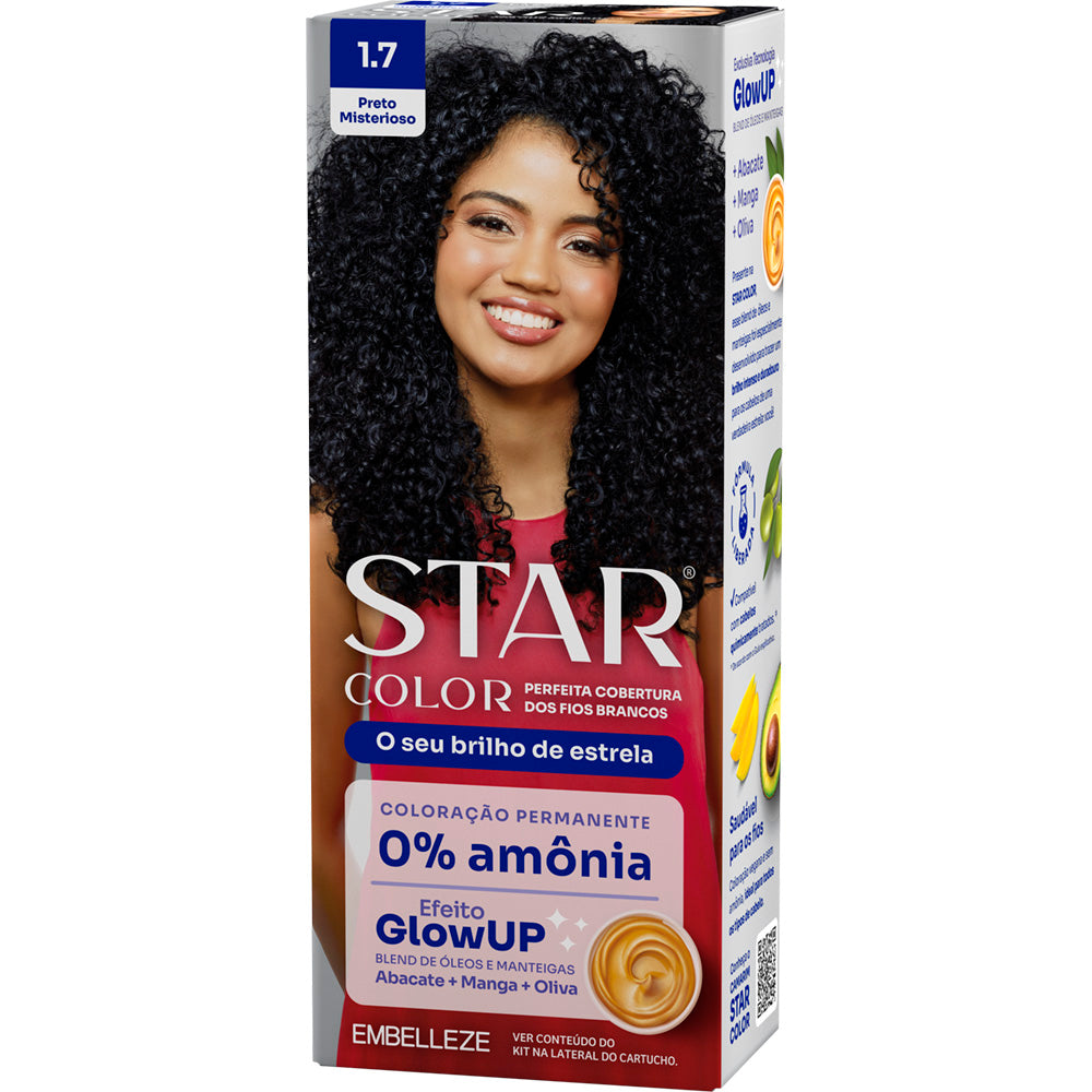 Tinta de Cabelo StarColor Preto Misterioso 1.7