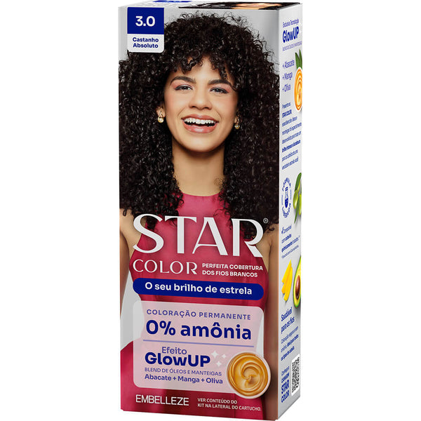 Tinta De Cabelo Star Color Castanho Absoluto 3.0