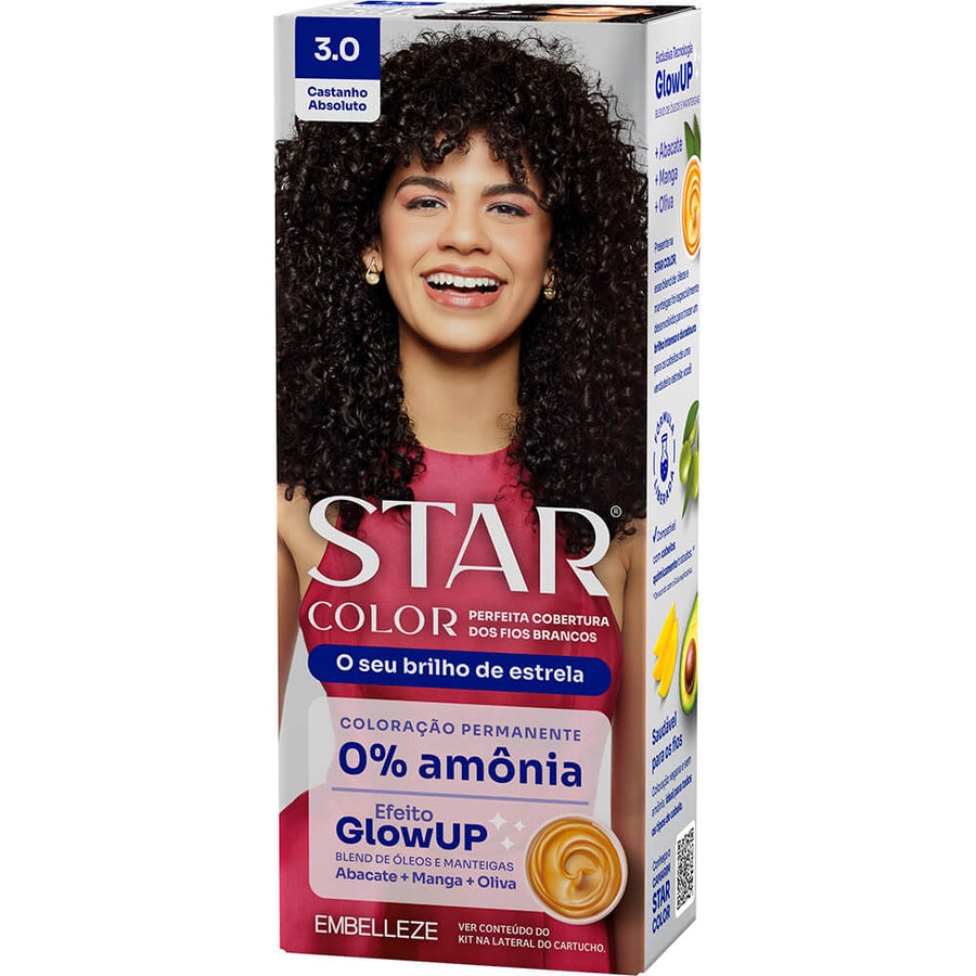 Tinta De Cabelo Star Color Castanho Absoluto 3.0