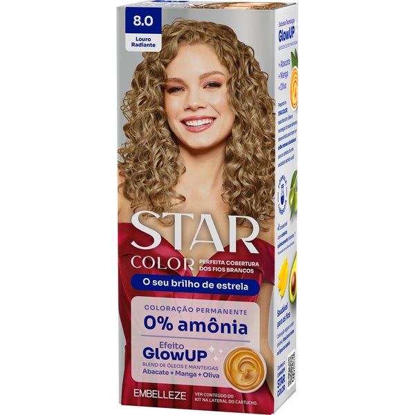 Tinta De Cabelo Star Color Louro Radiante 8.0