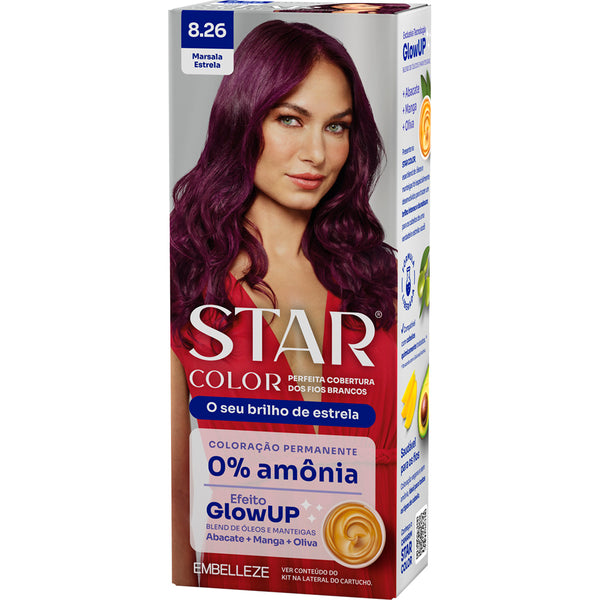 Tinta De Cabelo Star Color Marsala Estrela 8.26