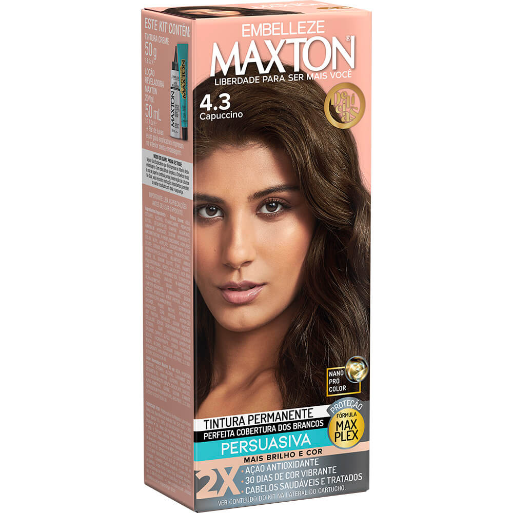 Tinta de cabelo Maxton Delícias Capuccino 4.3